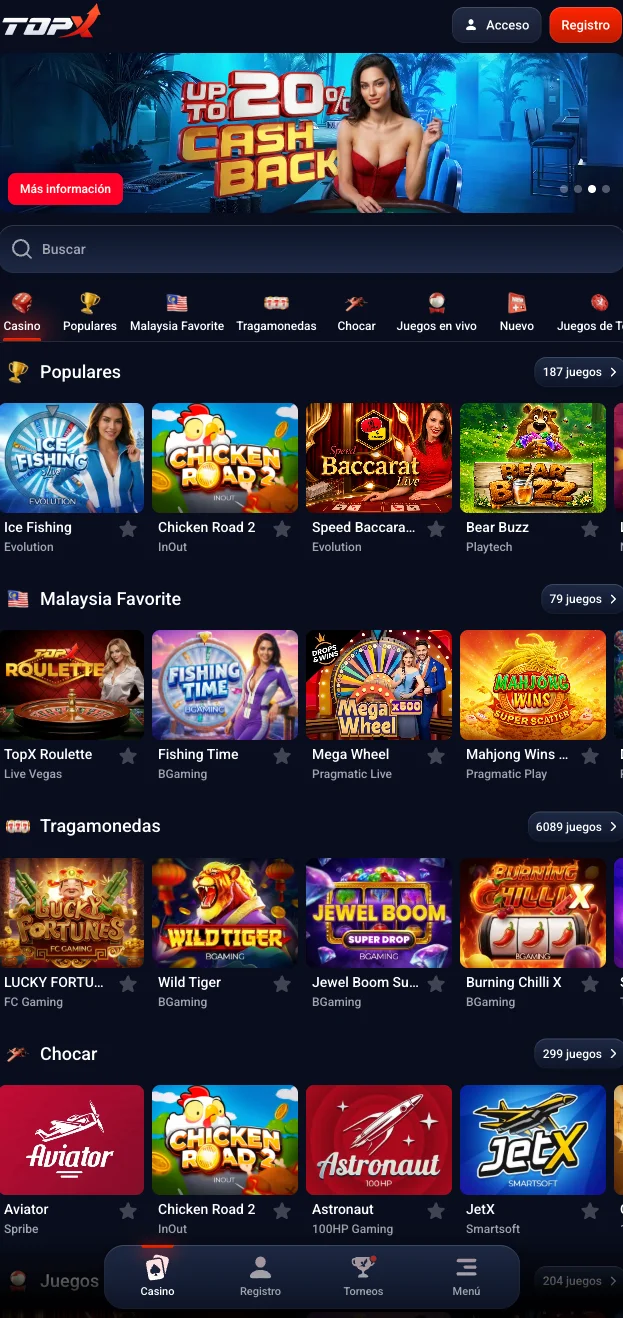 Download the Topx Casino App